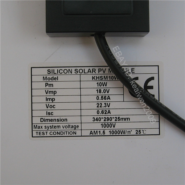 แผงพลังงานแสงอาทิตย์ Solar panel 18v 5w Battery Charger รูปที่ 7