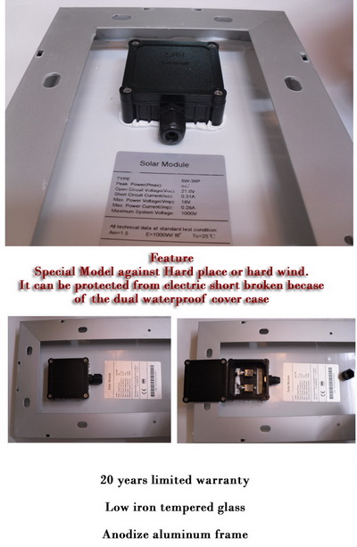 แผงพลังงานแสงอาทิตย์ Solar panel 18v 5w Battery Charger รูปที่ 5
