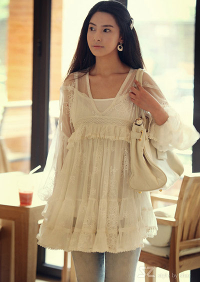 แฟชั่นผ้าลูกไม้ เดรสหรูลูกไม้สีขาว Look  Lady Lace เสื้อผ้าลูกไม้ กระโปรงลูกไม้ เสื้อสายเดี่ยวลูกไม้ ชุดราตรีลูกไม้  รูปที่ 6