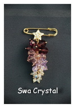 เข็มกลัดคริสตัลแท้ สวารอฟสกี้ [Swarovski] เครื่องประดับมีดีไซน์  ออกแบบด้วยรักและมีความสุขเพื่อคุณ หลากหลายสไตล์ให้เลือก รูปที่ 7