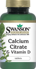 ขายถูก แคลเซียม Calcium Citrate & Vitamin D Swanson Premium 250 เม็ด ราคา 690 บาท