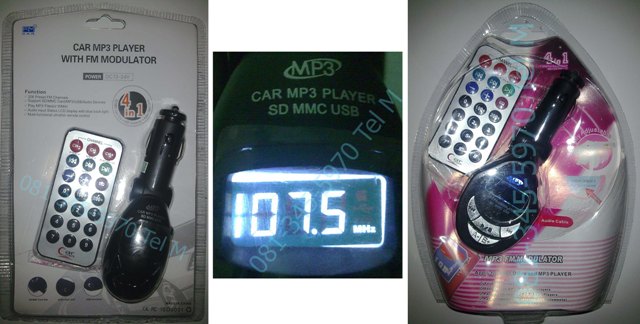 ราคา 250 บาท ขาย Car MP3 FM Modulator Player ใช้ USB Flash drive , SD Card รูปที่ 1