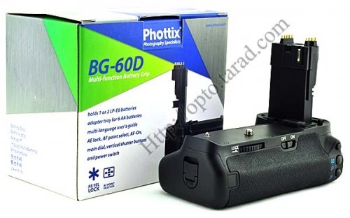 Phottix BP-60D Grip for Canon 60D BG-E9 NEW รูปที่ 3