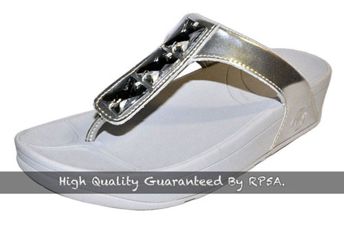 รองเท้าสุขภาพลดอาการปวดข้อ FitFlop รุ่นPietra สีเงิน-Silver รองเท้าแตะฟิตฟลอพ ของแท้ลิขสิทธิ์ถูกต้อง รูปที่ 1