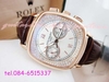 รูปย่อ นาฬิกา Patek Philippe Complicated ladies หน้าปัดขาว ตัวเรือนพิงค์โกล์ สายหนังสีน้ำตาล Body Swiss อั้มใส่มาใหม่ล่าสุดจร้า รูปที่1