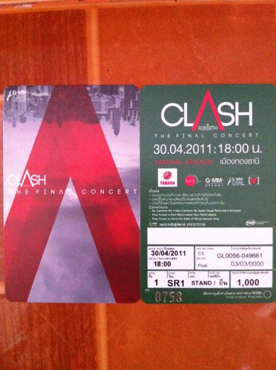 บัตรคอนเสิร์ต CLASH REBIRTH THE FINAL CONCERT รูปที่ 1