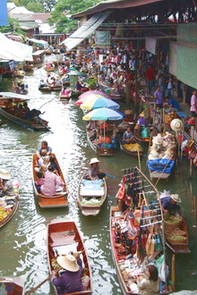 Floating Market Domnern Saduak and Tiger temple in Kanchanaburi tour รูปที่ 1