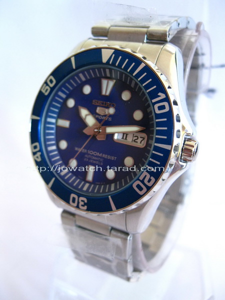 นาฬิกา Seiko 5 สาย Oyster Snzf 13 หน้าปัดสีน้ำเงิน รุ่นใหม่ ออโตเมติก ชองใหม่กล่องยังไม่แกะ รูปที่ 1