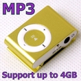 Mini Metal Clip MP3 Player Support Up To 2GB 4GB 8GB TF จากฮ่องกง ส่งฟรี