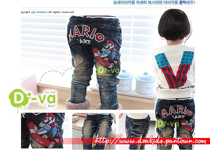 กางเกงยีนส์เด็ก,ยีนส์เด็กแนว นำเข้าสไตล์เกาหลี สวยระดับเทพ ต้องร้าน D-Va Kids ขายปลีก ขายส่ง ราคาถูก รูปที่ 5