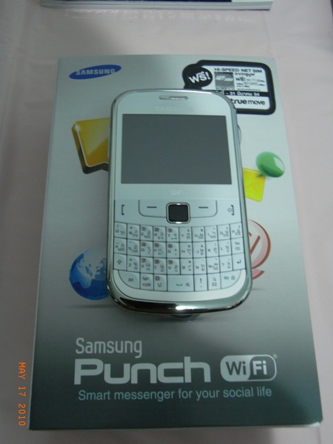 ขายถูกโทรศัพท์มือถือ Samsung Punch WiFi สีขาวยกกล่องสภาพใหม่99% รูปที่ 1