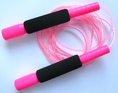 ขายเชือกกระโดดนำเข้า แบบ speed rope ด้ามจับยาว รุ่นพิเศษ สีชมพู pinky wink (Limited)