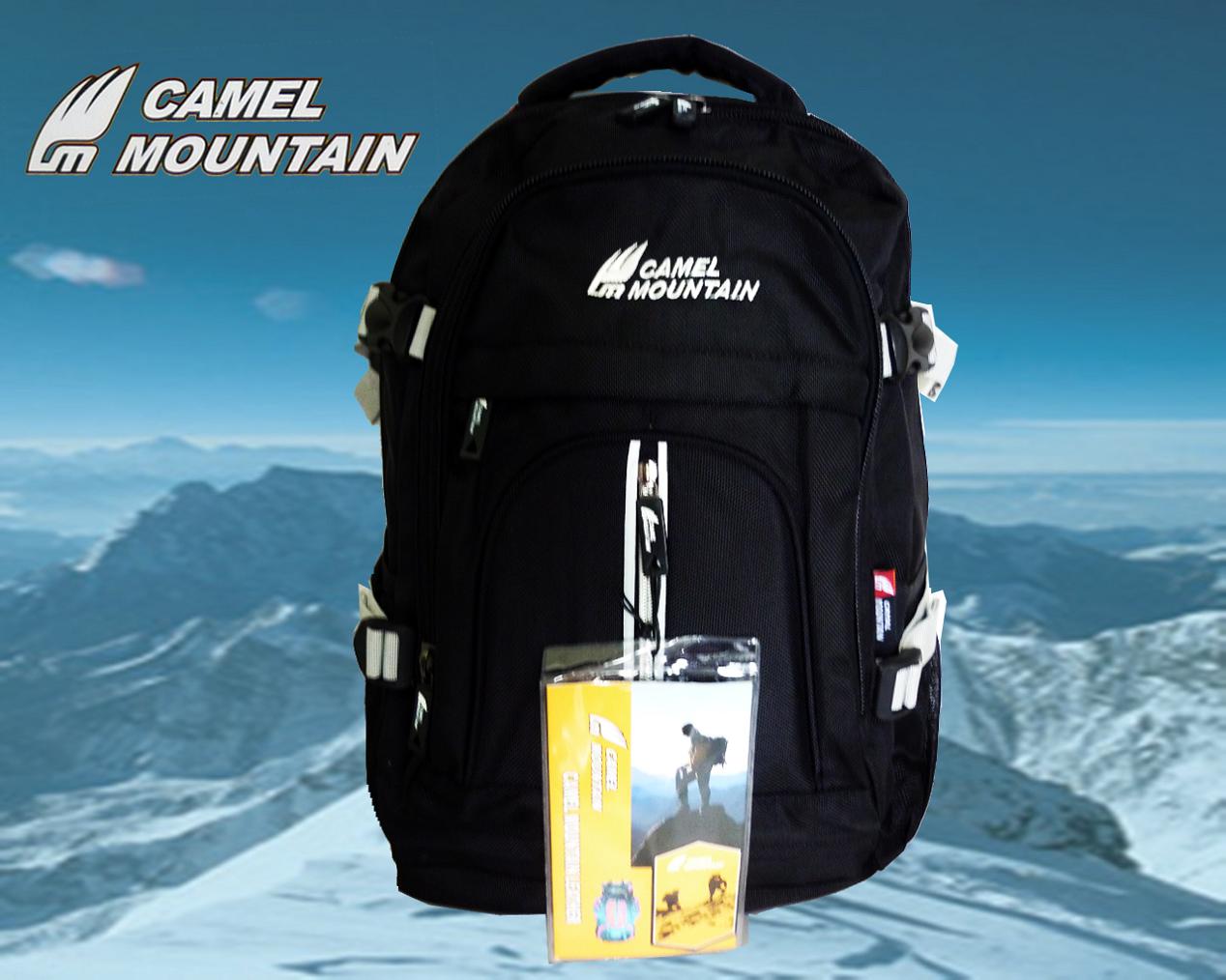 กระเป๋าเป้ Camel Mountain สำหรับใส่โน๊ตบุ๊ค 14 นิ้ว มีสีดำแดง รูปที่ 1