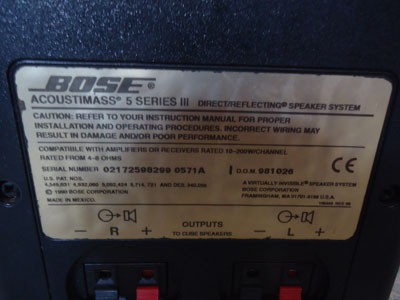 Sub Bose Adoustimass 5 series3 รูปที่ 7