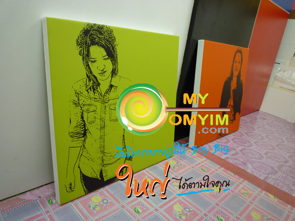 ของขวัญรับปริญญา ภาพหน้างานแต่ง ลงผ้าใบแคนวาส+เข้าเฟรมไม้ รูปที่ 5