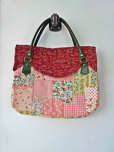 อุปกรณ์handmade กระเป๋าผ้าญี่ปุ่นน่ารักกระเป๋างาน quilt กระเป๋าประชุมสัมนา รูปที่ 7