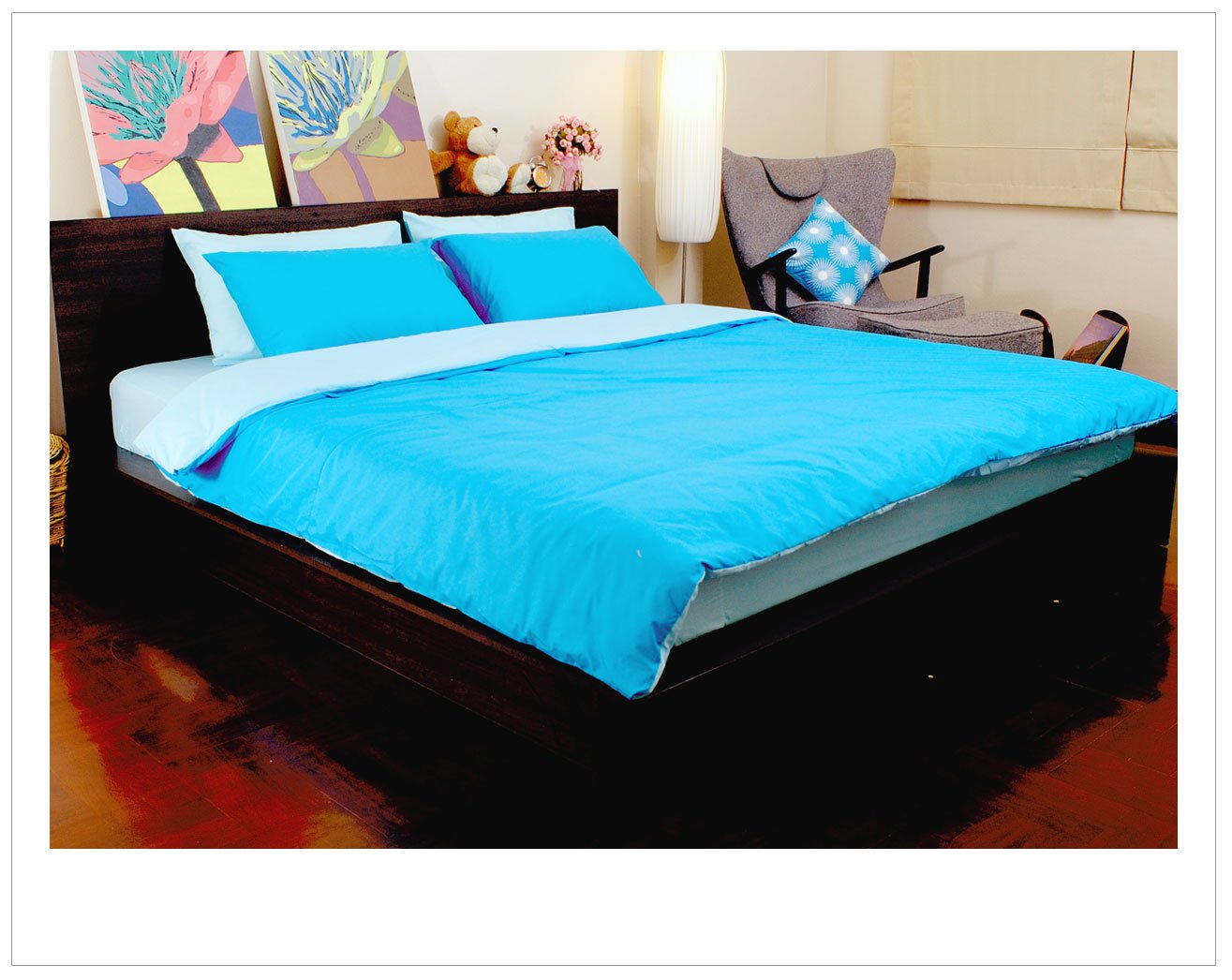 ขายผ้าปูที่นอน สีพื้น ของ PLATOO (ปลาทู) สีสันสดใสสไตล์ colorful รูปที่ 4