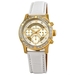 รูปย่อ Just Bling Women's JB-6237-F "Venus Gold White" Designer Leather Diamond Watch รูปที่1