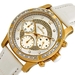 รูปย่อ Just Bling Women's JB-6237-F "Venus Gold White" Designer Leather Diamond Watch รูปที่2