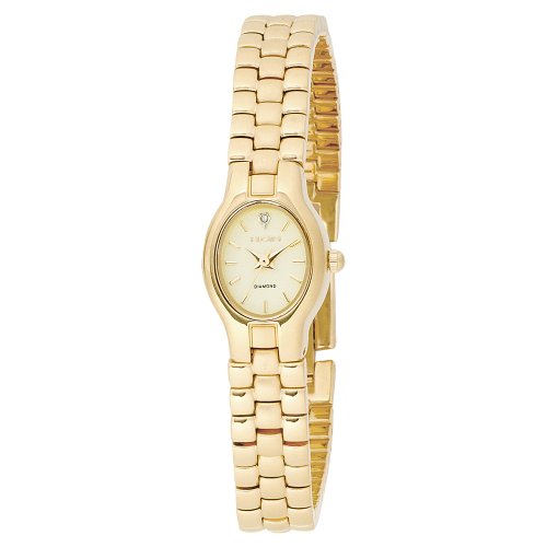 Elgin Women's EL320 Diamond Dial Gold-Tone Matt and Polished Bracelet Watch รูปที่ 1