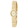 Elgin Women's EL320 Diamond Dial Gold-Tone Matt and Polished Bracelet Watch