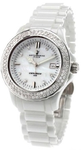 Ceramic Ladies Crystal Bling White Pearl Watch Sottomarino