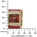 รูปย่อ Kenneth Jay Lane Women's KJ4242-RD Gold-Tone Square Case Stretch Bracelet Watch รูปที่4