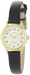 รูปย่อ Carriage by Timex Women's C3C60230 Round Gold-Tone Black Leather Strap Watch รูปที่1