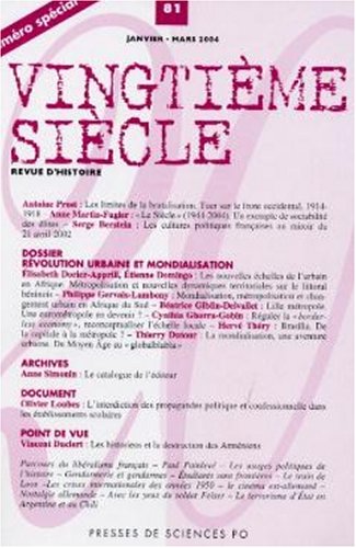 Vingtieme Siecle : Revue D Histoire Magazine รูปที่ 1