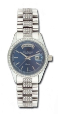 Jules Jurgensen Men's 7478WU Blue Dial Crystal Accented Watch