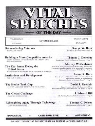 Vital Speeches of the Day Magazine รูปที่ 1