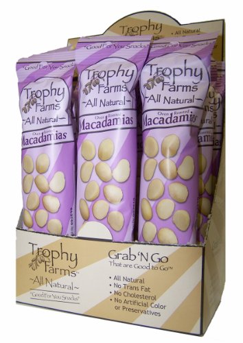 Trophy Nut All Natural Macadamia Splits, 2.0-Ounce Tubes (Pack of 12) รูปที่ 1