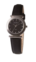 Skagen Denmark Womens Watch Round Black Glitz #107SSLB