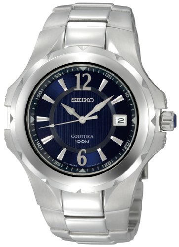 Seiko Men's SGEE67 Coutura Silver-Tone Blue Dial Watch รูปที่ 1