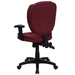 รูปย่อ Burgundy Fabric Multi Function Task Chair with Arms - GO-930F-BY-ARMS-GG  รูปที่3