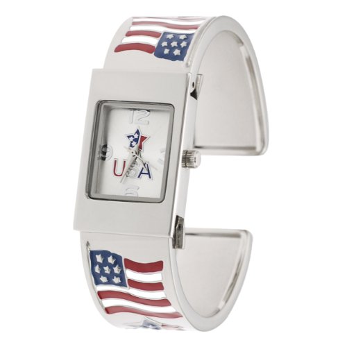 Geneva Platinum Patriotic Flag Cuff Watch รูปที่ 1