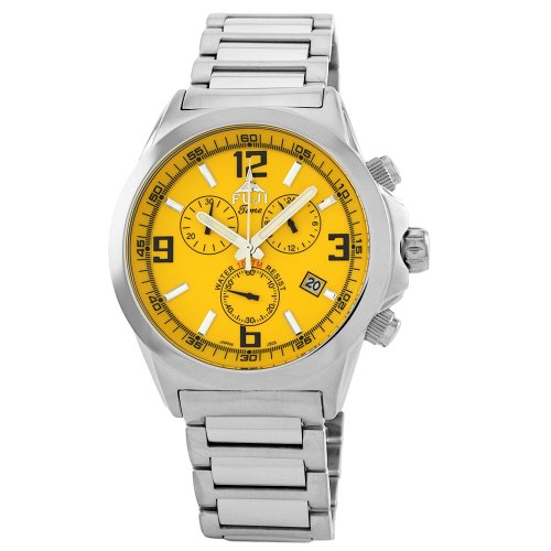 Fujitime Men's M2719S-A ''Sensoji Series'' Yellow Chronograph Stainless Steel Watch รูปที่ 1