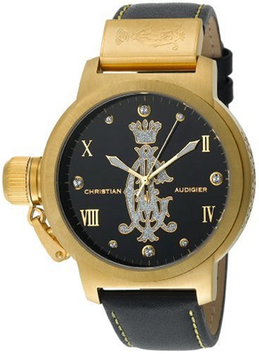 Christian Audigier Unisex ETE-101 Eternity Pure Ion-Plating Gold Watch รูปที่ 1