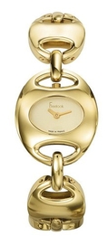 Freelook Women's HA1067G-3 Linea Tempo Yellow Gold Plated Stainless Steel Case Gold Oval Dial Watch