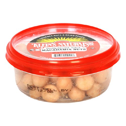 Klein's Naturals Macadamia Nuts, Roasted, Salted, Shelled, 4-Ounce Tubs (Pack of 6) รูปที่ 1