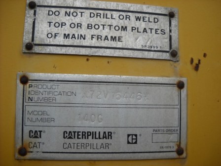 รถเกรด CATERPILLAR 140G 72V15446 รูปที่ 4