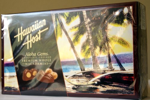 Hawaiian Host Aloha Gems, Chocolate Covered Premium Whole Macadamias รูปที่ 3