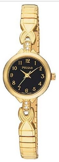 Pulsar Women's PPH550 Expansion Crystal Accented Gold-Tone Stainless Steel Watch