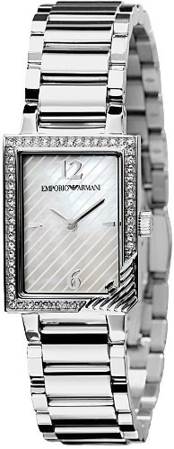 Emporio Armani Women's AR0758 Classic Crystal Accent Mother-Of-Pearl Dial Watch รูปที่ 1