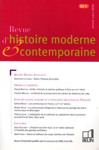 Revue D Histoire Moderne Et Contemporaine Magazine รูปที่ 1