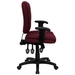 รูปย่อ Burgundy Fabric Multi Function Task Chair with Arms - GO-930F-BY-ARMS-GG  รูปที่2