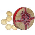 1 and 1/2 lb Macadamia Nuts Tin - Red Bow