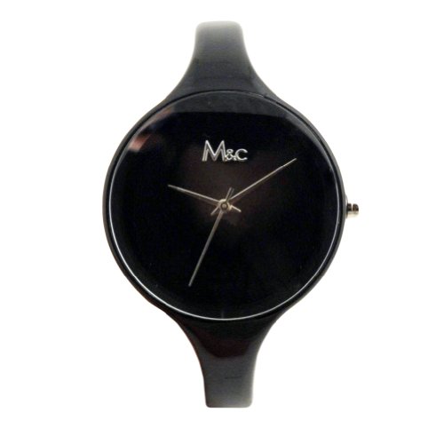 New Women's Alloy Metal Black Bangle Watch Featuring a Clasp Closure รูปที่ 1