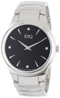 ESQ by Movado Men's 07301384 Elan Stainless-Steel Black Diamond/Stick Dial Watch