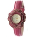 รูปย่อ Kenneth Jay Lane Women's KJ4738-PK Gold-Tone Pink Flower Leather Strap Watch รูปที่1